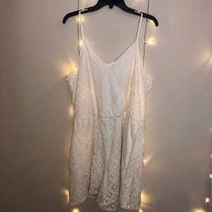 White Charming Charlie Romper
